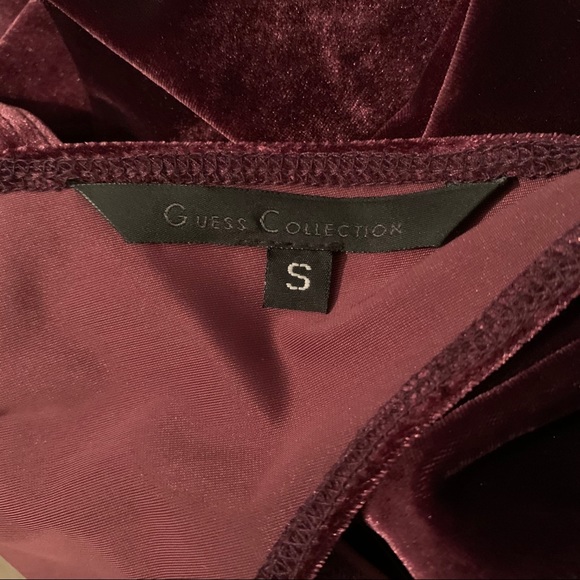 Vintage Plum Velvet Deep V open back maxi dress S - Picture 3 of 9